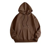 UnoSheng Men's Hoodie Pullover with Los Angeles Letter Print Hooded Sweatshirt Men Oversized with Pockets Hooded Jacket Leisure Y2k Hoodie Tracksuit Jogging Athletic, Z3-brown, L