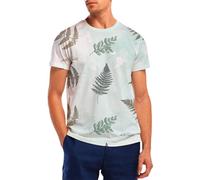 UnoSheng Retro Wrist Watch Men's Summer Beach Digital Print Casual T-Shirts Buttons With, b, L