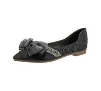 UnoSheng Sexy Women's Shoes Spring and Autumn Style Lightweight Pointed Shallow Mouth Soft Bottom Bow Single Shoes Daily Dating Commuting Boat Shoes Large Size Ballet Shoes Flat Black, black, 9 UK