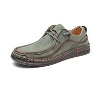 UnoSheng Shoes Men's Business Winter Shoes Extra Comfortable Durability Premium Quality Shoes Men's Running Shoes, Green, 6 UK