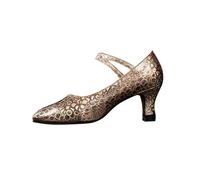 UnoSheng Shoes Women's Ankle Boots Black Smooth Dance Shoes Soft Modern Low Heeled Ballroom Dance Shoes Outdoor Shoes Women Waterproof, Rose Gold, 9 UK