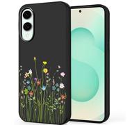 Unov Case Compatible with Galaxy S25 Edge (2025) 5G Case with Design Soft TPU Shock Absorption Slim Embossed Pattern Protective (Flower Bouquet)