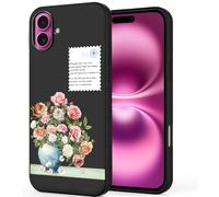 Unov Case Compatible with iPhone 16 Plus (2024) 5G Case with Design Soft TPU Shock Absorption Slim Embossed Pattern Protective (Flower Bouquet)
