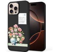 Unov Case Compatible with iPhone 16 Pro (2024) 5G Case with Design Soft TPU Shock Absorption Slim Embossed Pattern Protective (Flower Bouquet)