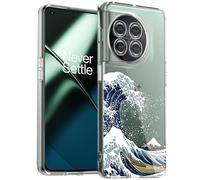 Unov Case Compatible with OnePlus 11 5G Case Clear with Design Soft TPU Shock Absorption Slim Embossed Pattern Protective 6.7 inches (Great Wave)