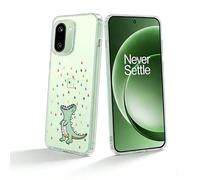 Unov Case Compatible with OnePlus 15R 5G Case Clear with Dino Rainbow Dinosaur Dragon Design Soft TPU Shock Absorption Slim Embossed Pattern Protective Back Cover