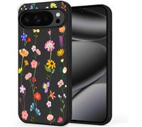 Unov Case Compatible with Pixel 10/10 Pro (2025) 5G Case with Floral Aesthetic Flower Girly Design Soft TPU Shock Absorption Slim Embossed Pattern Protective Back Cover