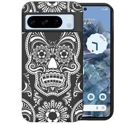 Unov Case Compatible with Pixel 8 Pro 5G Case with Design Soft TPU Shock Absorption Slim Embossed Pattern Protective (SKULL)