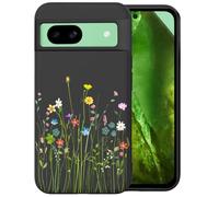 Unov Case Compatible with Pixel 8A 5G Case with Design Soft TPU Shock Absorption Slim Embossed Pattern Protective (Floral Bouquet)