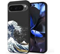 Unov Case Compatible with Pixel 9 Pixel 9 Pro (2024) 5G Case with Design Soft TPU Shock Absorption Slim Embossed Pattern Protective (Great Wave)