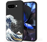 Unov Case Compatible with Pixel 9a (2025) 5G Case with Art Great Wave Design Soft TPU Shock Absorption Slim Embossed Pattern Protective Back Cover