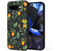 Unov Case Compatible with Pixel 9a (2025) 5G Case with Citrus Flavors Flower Girly Design Soft TPU Shock Absorption Slim Embossed Pattern Protective Back Cover