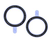 Unov Universal Metal Rings Compatible with Magsafe Magnetic Sticker Wireless Charging for iPhone Galaxy Pixel Moto More 2-Pack - Purple