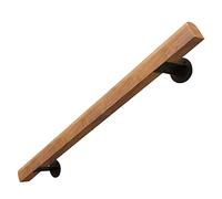 UNOWWE Wood Handrail For Indoor Stairs And Outdoor Steps - Wooden Banisters For External Or Interiors Staircase Balustrade Decking Railing Rail Wall Bracket (Size : 8ft/240cm)