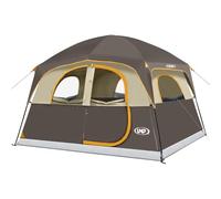 UNP 6 Person Tents for Camping Waterproof Family Cabin Tent with Rainfly | Easy Setup Windproof Double Layer Camping Tent with 1 Mesh Door & 5 Large Mesh Windows 10'X9'X78in(H)