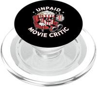 Unpaid Movie Critic Funny Popcorn Cinema Film Buff Retro Art PopSockets PopGrip for MagSafe