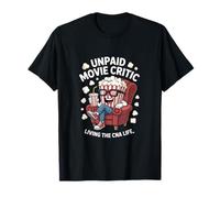 Unpaid Movie Critic Living The CNA Life Funny Popcorn Art T-Shirt