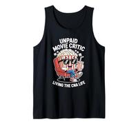 Unpaid Movie Critic Living The CNA Life Funny Popcorn Art Tank Top