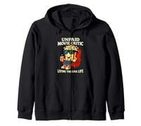 Unpaid Movie Critic Living The CNA Life Funny Popcorn Art Zip Hoodie