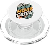 Unpaid Movie Critic Retro Design PopSockets PopGrip for MagSafe