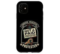 Unpaid Peaceful Not A Paid Protester Funny Pro Democracy Case for iPhone 11