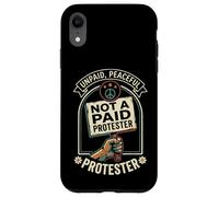 Unpaid Peaceful Not A Paid Protester Funny Pro Democracy Case for iPhone XR