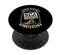 Unpaid Peaceful Not A Paid Protester Funny Pro Democracy PopSockets Adhesive PopGrip