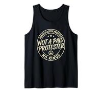 Unpaid Peaceful Not A Paid Protester No Kings Pro Democracy Tank Top