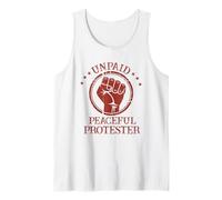 Unpaid Peaceful Protester Defend Democracy Freedom Tank Top