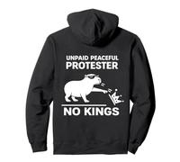 Unpaid Peaceful Protester No Kings Capybara Pullover Hoodie