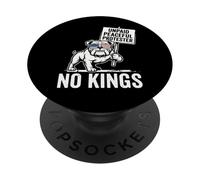 Unpaid Peaceful Protester No Kings Funny Pro Democracy Dog PopSockets Adhesive PopGrip