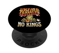 Unpaid Peaceful Protester No Kings Funny Pro Democracy Frog PopSockets Adhesive PopGrip