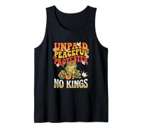 Unpaid Peaceful Protester No Kings Funny Pro Democracy Frog Tank Top