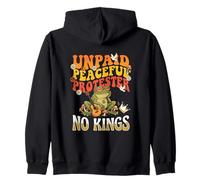 Unpaid Peaceful Protester No Kings Funny Pro Democracy Frog Zip Hoodie