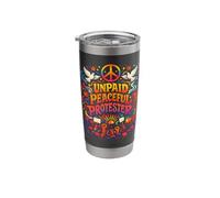 Unpaid Peaceful Protester Resist Protest No Kings Decency Stainless Steel Insulated Tumbler