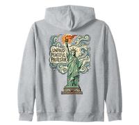 Unpaid Peaceful Protestor Statue of LIberty Zip Hoodie