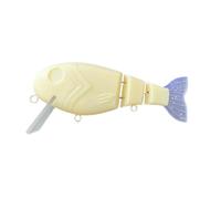 Unpainted Fishing Lures, 12.4 Centimeters Floating Bait Unpainted - 3 Section Body Swimmer Lures for Bass Fishing - for Lakes Ponds Seaside Coastal Outdoor Enthusiast Beginners