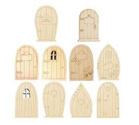 Unpainted House Gates, Miniature Garden Accessories, Mini Unfinished House DIY Kit, Arts and Crafts Door for Kids, Miniature Door for Ornaments