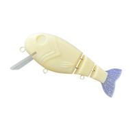 Unpainted Lures | 12.4 cm Unpainted Floating Bait, Articulated Swimming Lure Composed of 3 Segments Artificial Body, For Pond Creek Seaside Coastal Outdoors Beginners Professional Enthusiastic