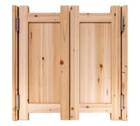 Unpainted Solid Wood Swinging Cafe Doors - Auto Close Double Saloon Doors with Hinges Customizable for Bar & Kitchen Entrances (W33 x H39)