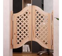 Unpainted Wood Swing Doors, Cafe Door Swinging Door, Indoor Solid Wood Automatic Closure Parlor Butler Door, for Kitchen Shop Entrance Partition Pub Staircases, Corridors (Color :