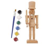 Unpainted Wooden Hazelnut - PAINT YOUR OWN FIGURES OF NURS NURE, Unfinished Wooden Craft Kit for both adults and adults, a perfect holiday activity for the ages, a