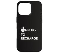 UNPLUG TO RECHARGE - Positive Tech Yoga Holistic Detox Peace Case for iPhone 16 Pro