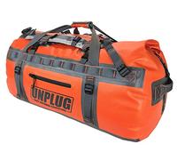 UNPLUG Ultimate Adventure Bag -1680D Heavy Duty Waterproof Bags for Travel, Waterproof Duffel Bag for Camping, Motorcycle Dry Bag, Hunting Bag, Bug Out Bag (155L Adventure Orange)