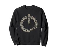 Unplugged Circuit Power Symbol Funny Engineer Tech Humor Sweatshirt