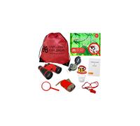 Unplugged Explorers 9 Piece Kids Outdoor Explorer Kit-- Backpack Binoculars Flashlight Compass Bug Collector Whistle Magnifying Glass and Journ