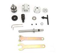 Unpowered Spindle Assembly B10 Drill Chuck M10 Shaft Sleeve Precision Machined for DIY Bench Drills Table Saws Steel Construction