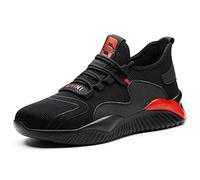 UnPtios Lightweight Safety Shoes Men Safety Trainers Steel Toe Working Shoes Men's Women's Work & Utility Footwear, Ladies, Breathable, Wide Fit, Security, Anti-Puncture - Size 6.5