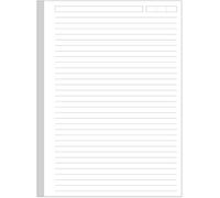 Unpunched Lined Refill Paper - A5 Loose Leaf Paper for Ring Binder/Discbound Notebook Planner Inserts, 100 Sheets/200 Pages, 6-Hole Punched, 100gsm Ruled White Pages, 5.8" x 8.2 "