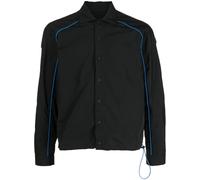 UNRAVEL PROJECT rear-logo print shirt jacket - Black S-L